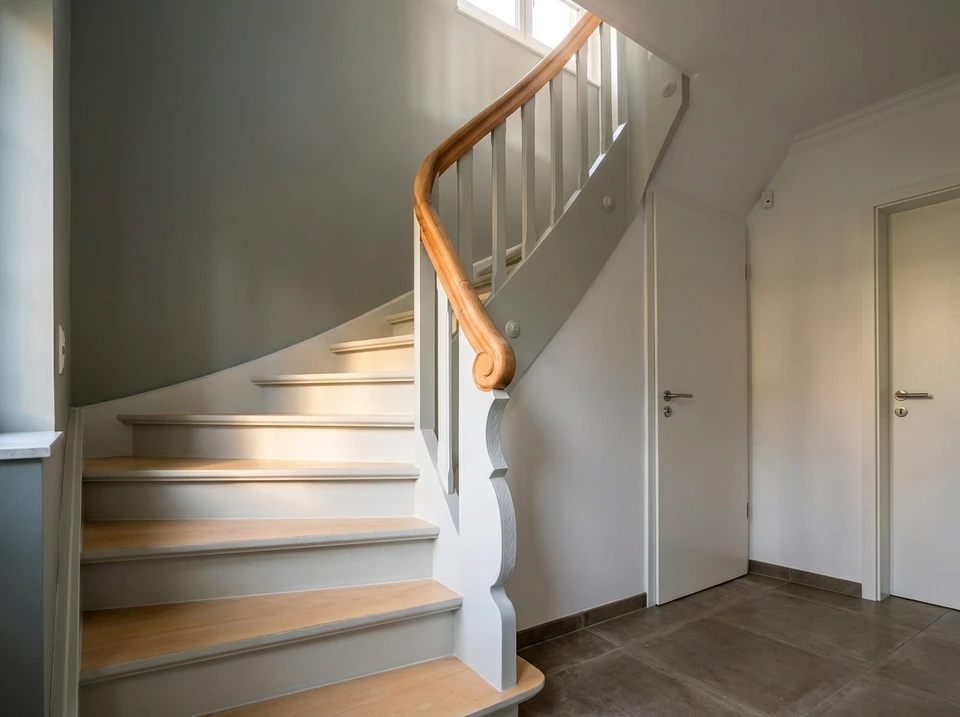 Atelier ou showroom intérieur présentant des échantillons de matériaux en disposition verticale organisée